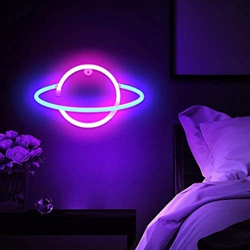 Lumoonosity Planet Neon Sign - Vibrant LED Decor