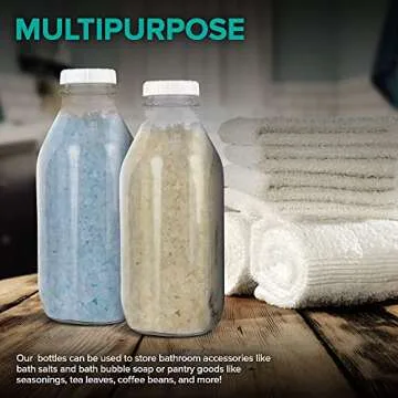 Eco-Friendly Glass Milk Bottle with Lid 32 Oz