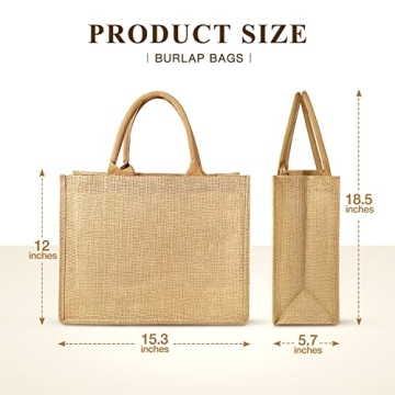 Stylish Ndeno Burlap Jute Tote Bags for All Occasions