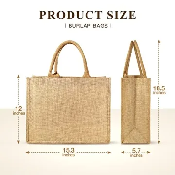 Stylish Ndeno Burlap Jute Tote Bags for All Occasions