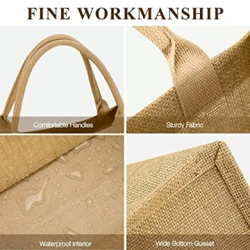 Stylish Ndeno Burlap Jute Tote Bags for All Occasions