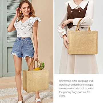 Stylish Ndeno Burlap Jute Tote Bags for All Occasions