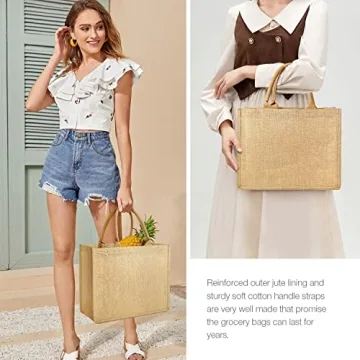 Stylish Ndeno Burlap Jute Tote Bags for All Occasions