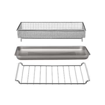 Cuisinart TOA-60BKS Convection AirFryer Toaster Oven, Premium 1800-Watt Oven with 7-in-1 Functions and Wide Temperature Range, Large Capacity AirFryer with 60-Minute Timer/Auto-Off, Black Stainless