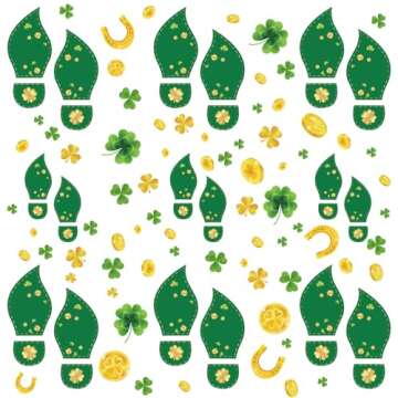 jollylife 504PCS St. Patrick's Day Decorations Leprechaun Footprints Floor Decals - Shamrock Gold Co...