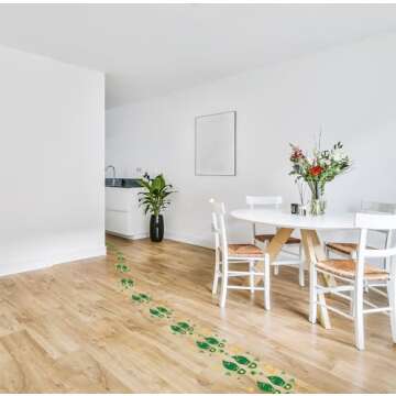 jollylife 504PCS St. Patrick's Day Decorations Leprechaun Footprints Floor Decals - Shamrock Gold Coin Party Decorations Stickers