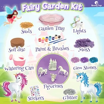 Bloonsy Unicorn Fairy Garden Kit for Creative Kids