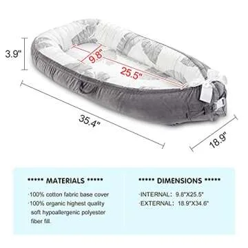 Comfortable Portable Baby Lounger Cover for Co Sleeping