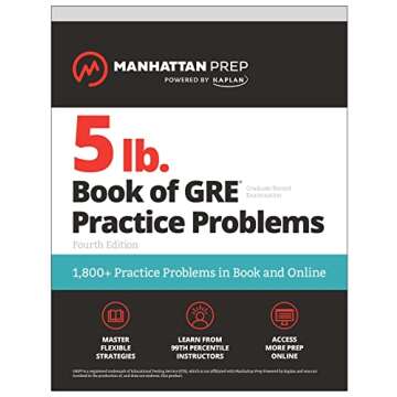 5 lb. Book of GRE Practice Problems, Fourth Edition: 1,800+ Practice Problems in Book and Online (Ma...