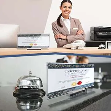 Chunful Acrylic Business License Frame - 2 Pack, Clear Design