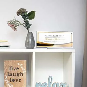 Chunful Acrylic Business License Frame - 2 Pack, Clear Design