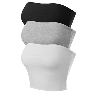 MixMatchy Women's Double Layered Tube Top Comfort Fit