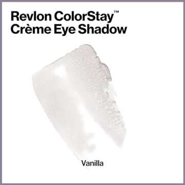 REVLON Crème Eyeshadow, ColorStay 24 Hour Eye Makeup, Highly Pigmented Cream Formula in Blendable Matte & Shimmer Finishes, 750 Vanilla, 0.18 Oz
