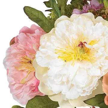 Nearly Natural 4689 Mini Peony Silk Arrangement,Assorted 10 x 10 x 10