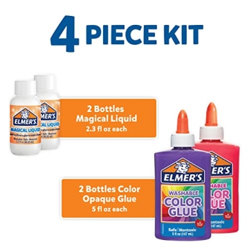 Elmer's Pink Purple Slime Kit with Magical Liquid Activator