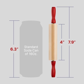 Mini Rolling Pin Set for Kids - Fun 7.5 Inch Wooden Rollers