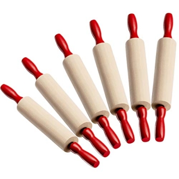 Mini Rolling Pin Set for Kids - Fun 7.5 Inch Wooden Rollers