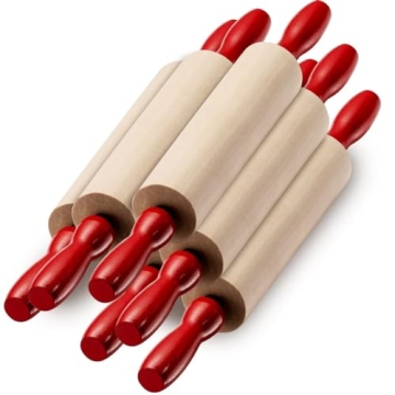 Mini Rolling Pin Set for Kids - Fun 7.5 Inch Wooden Rollers