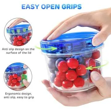 Freezer Storage Containers, [6 Pack-16 Oz] Airtight Plastic Food Storage Containers with Twist Top Lids, Soup, Meal Prep Containers | BPA Free | Stackable | Leakproof | Microwave/Dishwasher Safe