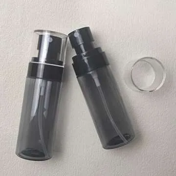 PimyRcyi 2oz Travel Spray Bottle Set - 6 Pack Black Mist Bottles
