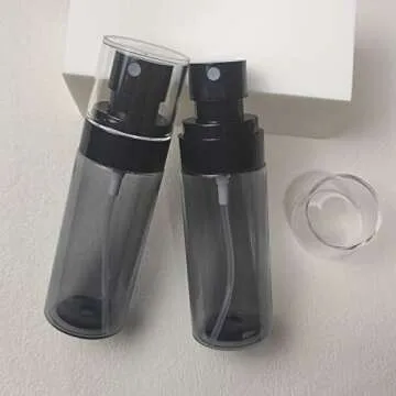 PimyRcyi 2oz Travel Spray Bottle Set - 6 Pack Black Mist Bottles