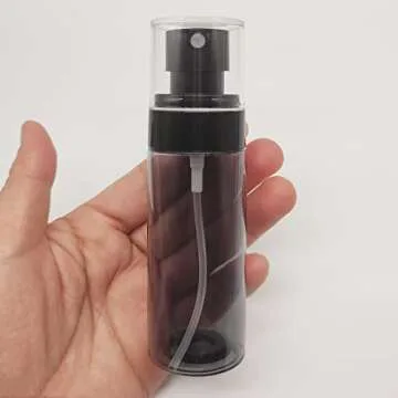 PimyRcyi 2oz Travel Spray Bottle Set - 6 Pack Black Mist Bottles