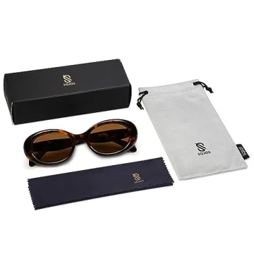 SOJOS Polarized Small Oval Sunglasses for UV400 Protection