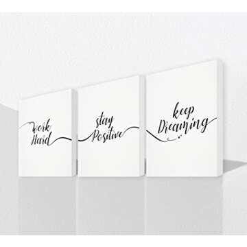 Jane's Art - Motivational Wall Art, Black and white Positive affirmations | Ready to hang canvas pri...
