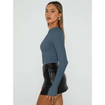 Trendy Queen Long Sleeve Cropped Shirt for Comfort