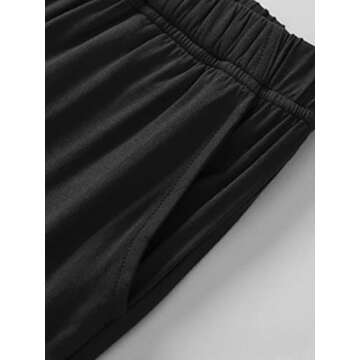 Latuza Women's Viscose Jogger Pants Lounge Pajamas Set L Black