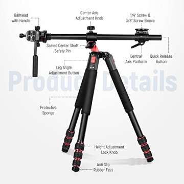 NEEWER 73.6" Horizontal Tripod for Photography and Video