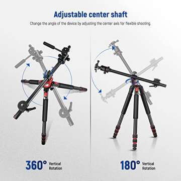 NEEWER 73.6" Horizontal Tripod for Photography and Video