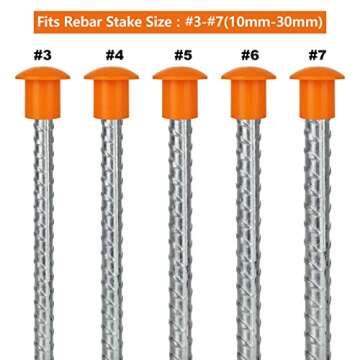 Acrux7 Rebar Caps 60Pcs For Building Safety