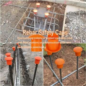 Acrux7 Rebar Caps 60Pcs For Building Safety