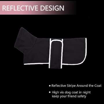 Dachshund Coats Sausage Dog Fleece Coat in Winter Miniature Dachshund Clothes with Hook and Loop Closure and high vis Reflective Trim Safety - Gray - M