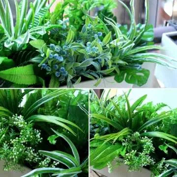 Realistic 15PCS UV Resistant Faux Plants - Perfect for Outdoor Gardens and Decor