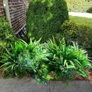 15PCS UV-Resistant Artificial Plants for Outdoor Decor