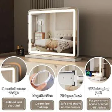 ZL ZELing Vanity Mirror with Smart Touch LED Lighting