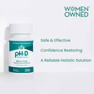 pH-D Boric Acid Suppositories for Vaginal Odor Relief
