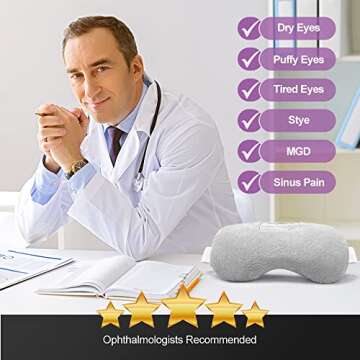 Umisleep Lavender Eye Mask, Aromatherapy Weighted Sleep Mask for Dry Eyes Men Women, Microwave Heate...