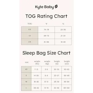 KYTE BABY Bamboo Sleep Bag for Babies and Toddlers - 1.0 Tog