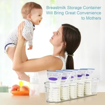 Vtopmart Breastmilk Storage Bin Set for Moms