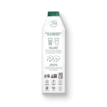 Elmhurst 1925 Milked Oats Unsweetened Oat Milk, 32 Ounce (Pack of 6)