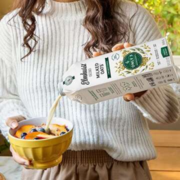 Elmhurst 1925 Milked Oats Unsweetened Oat Milk, 32 Ounce (Pack of 6)