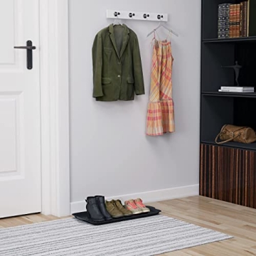 Matace 1 Pack Small Rubber Boot Tray for Entryway - Rubber Boot Mat - Small Shoe Tray-Rubber Shoe Mats for Shoes and Boots for Indoor and Outdoor Use, 27.95"x 15.74"