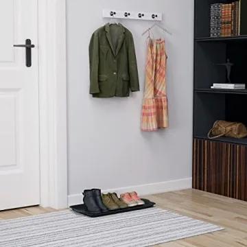 Matace 1 Pack Small Rubber Boot Tray for Entryway - Rubber Boot Mat - Small Shoe Tray-Rubber Shoe Mats for Shoes and Boots for Indoor and Outdoor Use, 27.95"x 15.74"