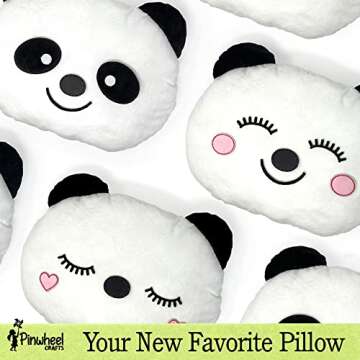 Pinwheel Crafts Beginner Sewing Kit for Kids 8-12 - Easy DIY Panda Pillow Kit - Learn to Sew - Kids ...