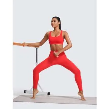 CRZ YOGA Soft Square Neck Sports Bra for Women