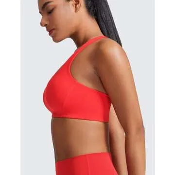 CRZ YOGA Soft Square Neck Sports Bra for Women