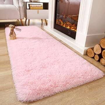 Chicrug Soft Runner Rug for Bedroom Living Room Plush Fluffy Rug 2x6 Feet, Shag Furry Runner Rug Car...